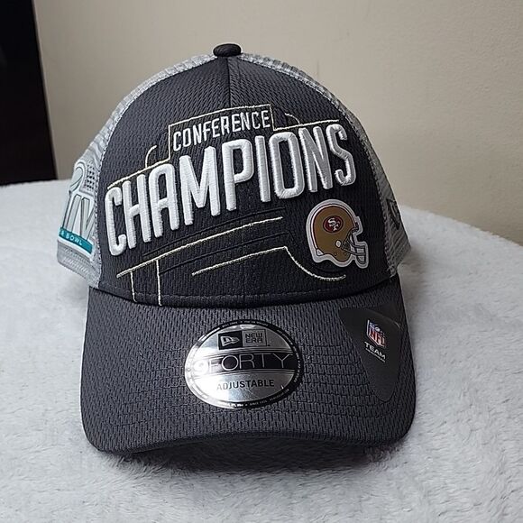 San Francisco 49ers New Era 2020 NFC Conference Champions Hat 9forty One size - Picture 3 of 9